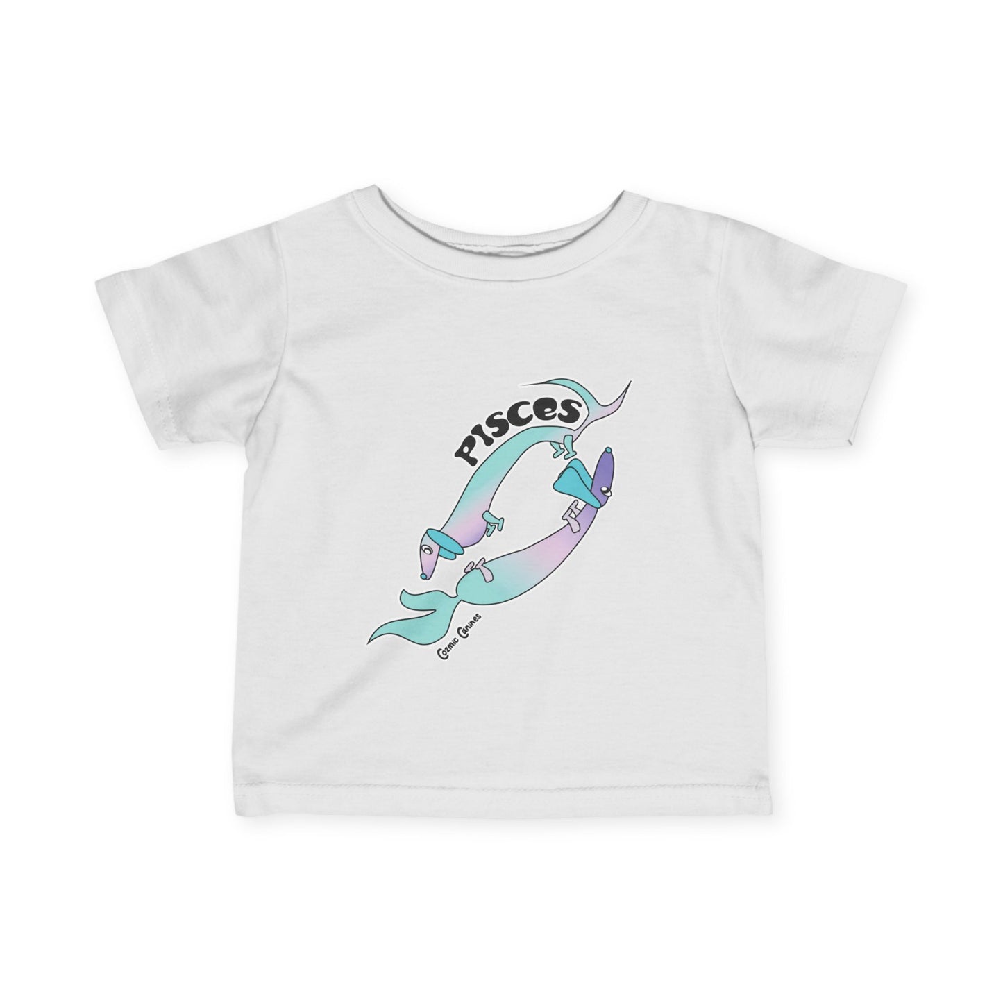 Pisces Dog Zodiac Cartoon Infant Fine Jersey Tee