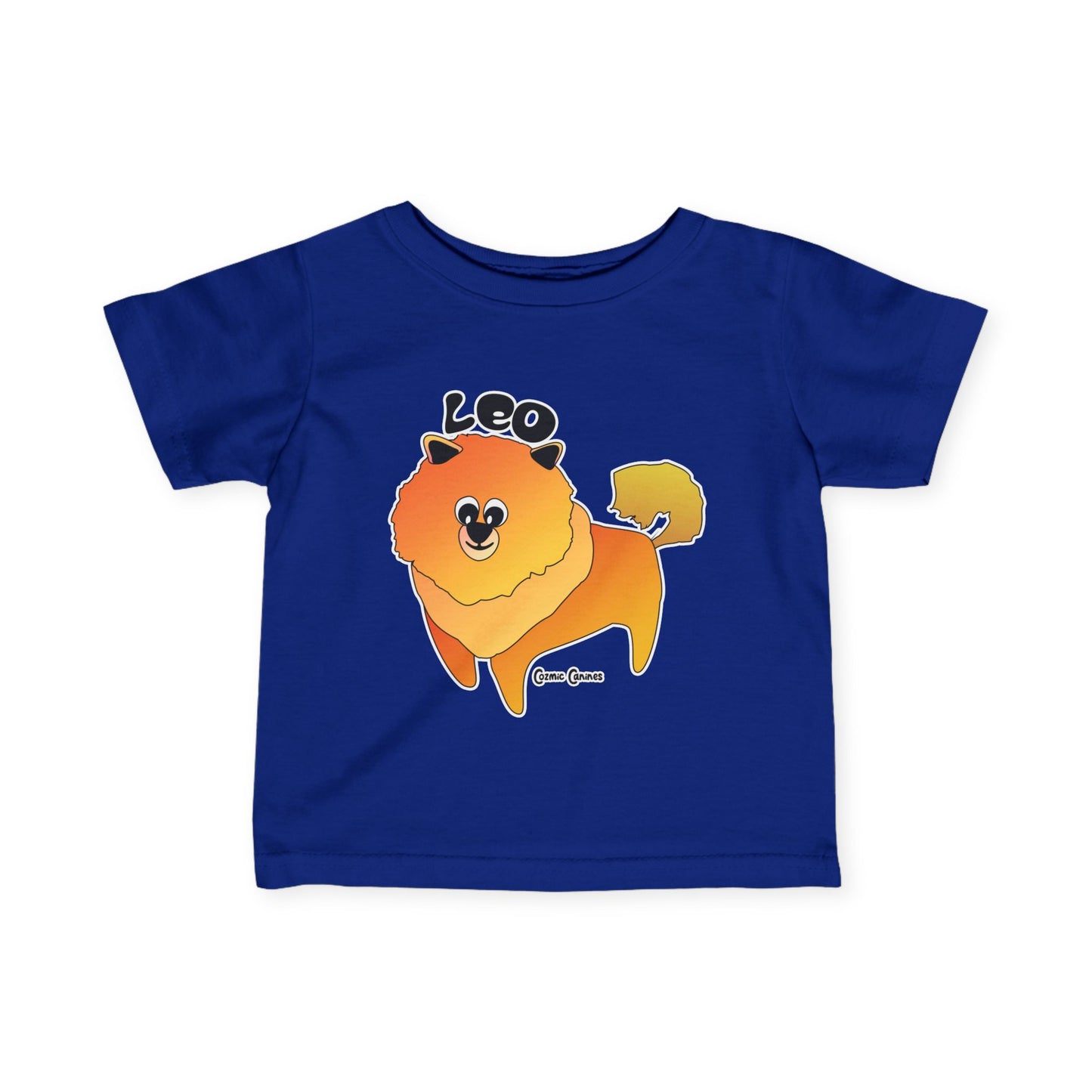 Leo Dog Zodiac Cartoon Infant Fine Jersey Tee