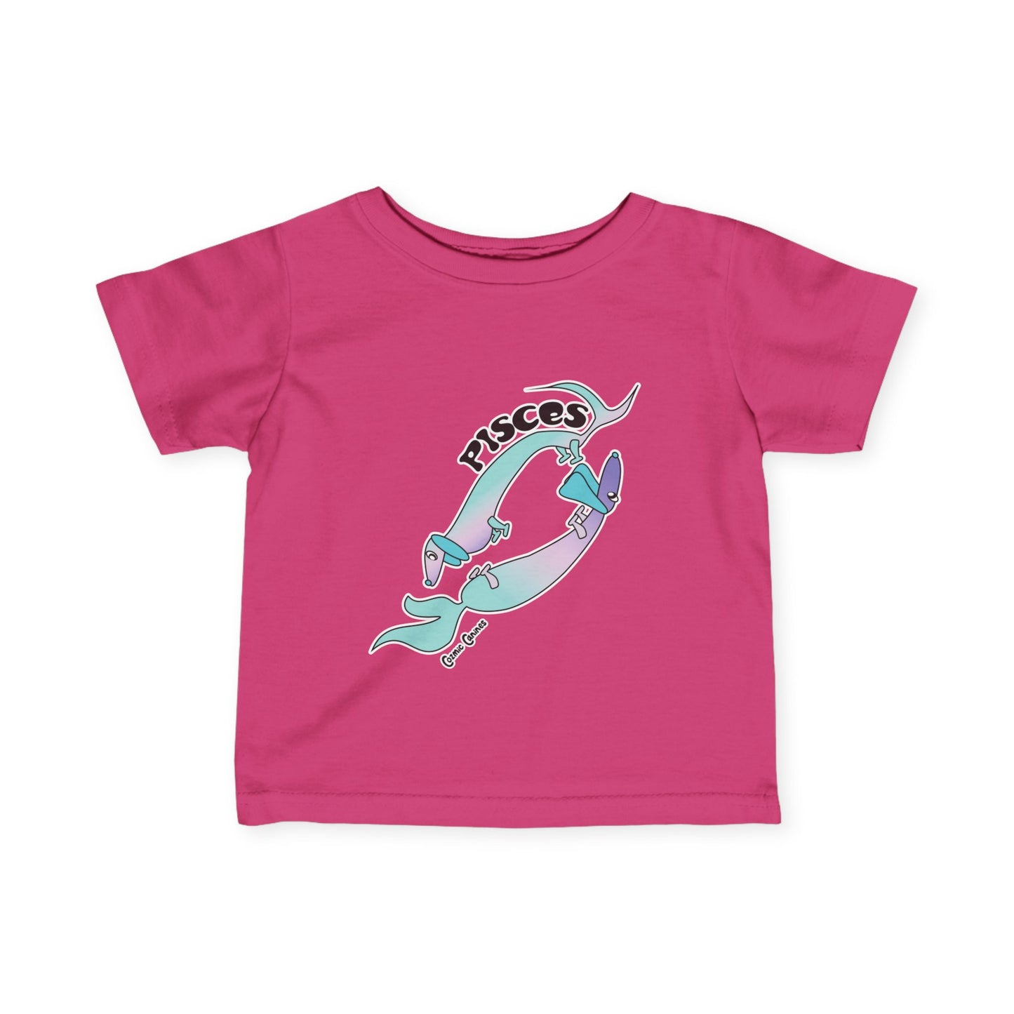 Pisces Dog Zodiac Cartoon Infant Fine Jersey Tee