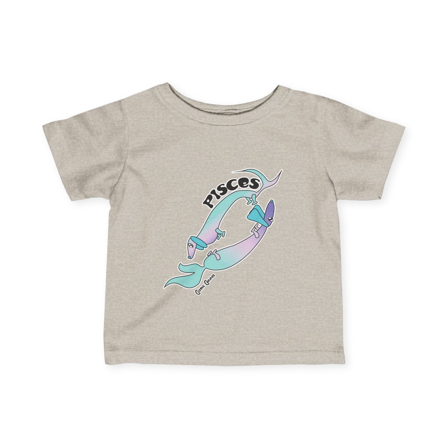 Pisces Dog Zodiac Cartoon Infant Fine Jersey Tee