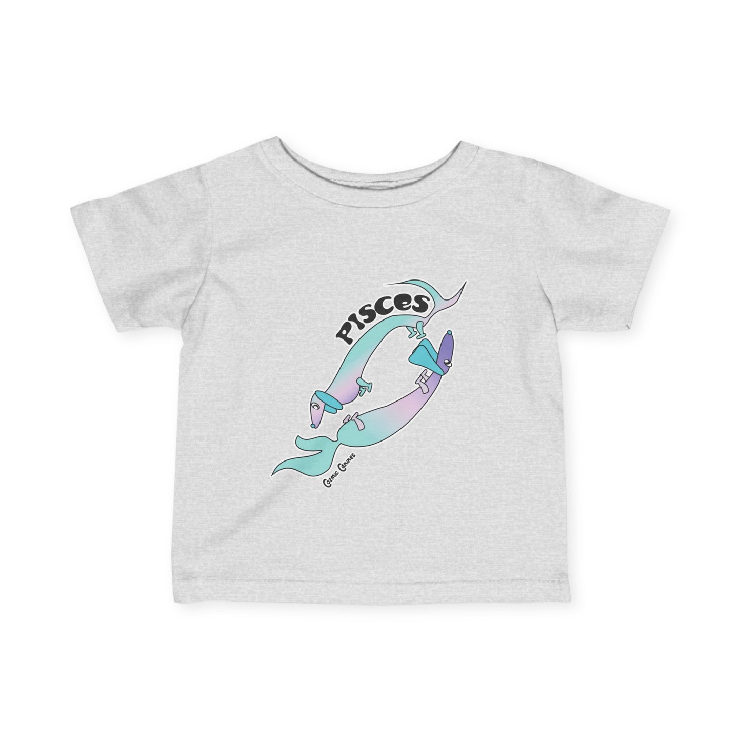 Pisces Dog Zodiac Cartoon Infant Fine Jersey Tee