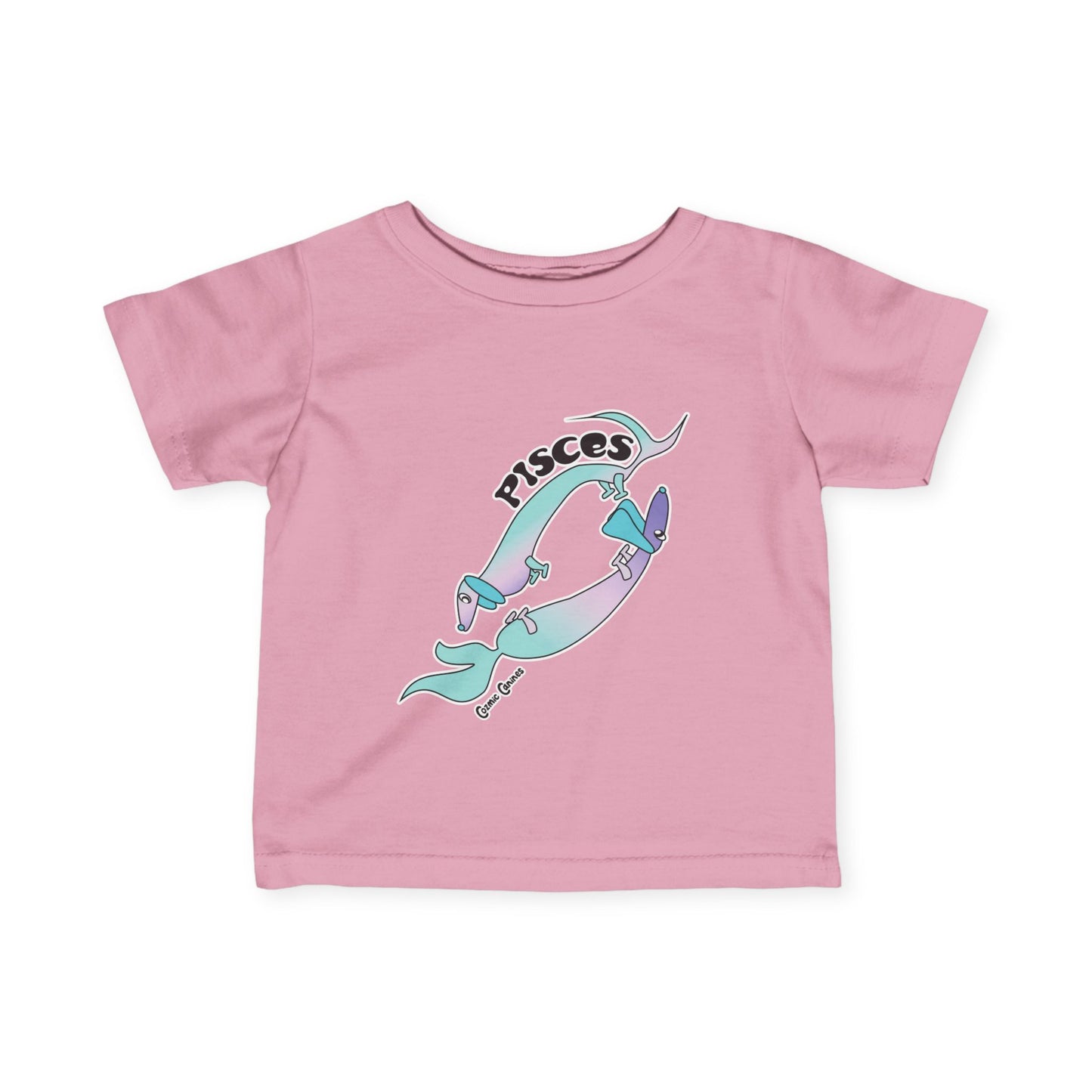 Pisces Dog Zodiac Cartoon Infant Fine Jersey Tee
