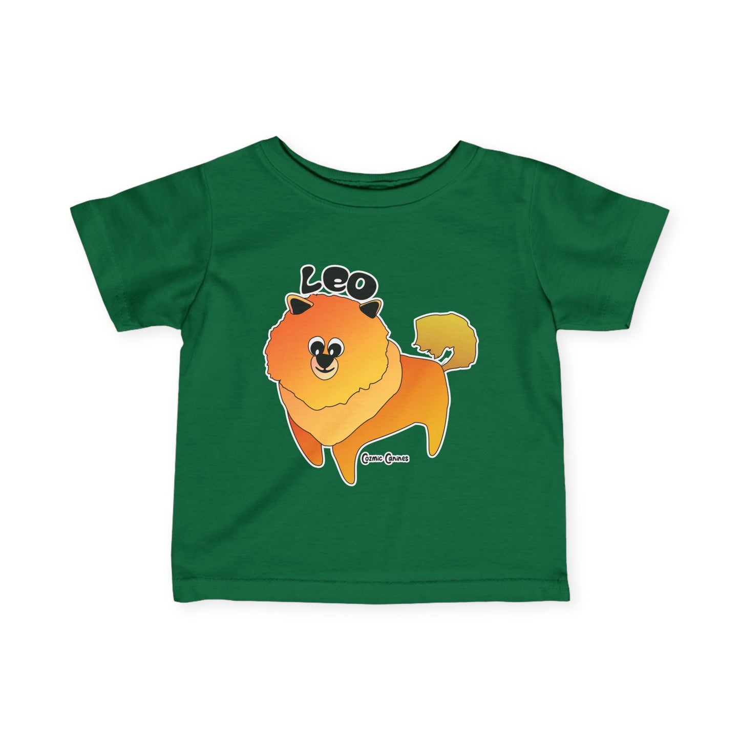 Leo Dog Zodiac Cartoon Infant Fine Jersey Tee