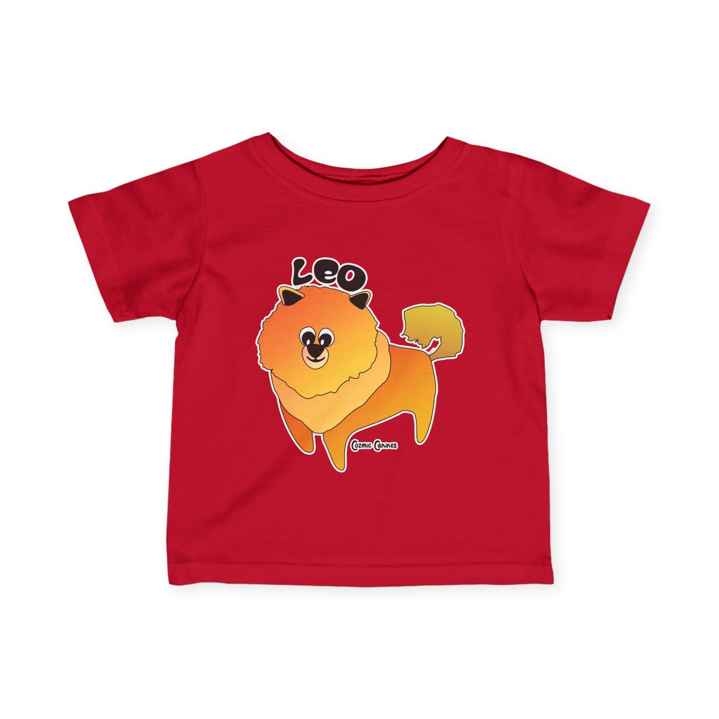 Leo Dog Zodiac Cartoon Infant Fine Jersey Tee