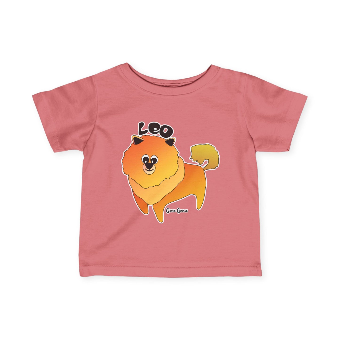 Leo Dog Zodiac Cartoon Infant Fine Jersey Tee