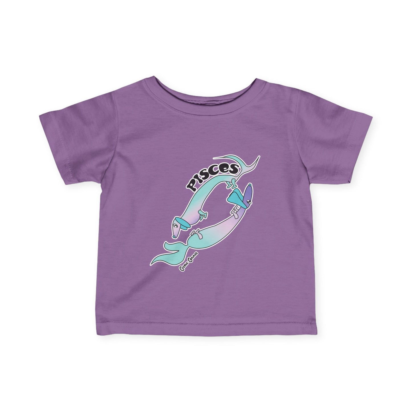 Pisces Dog Zodiac Cartoon Infant Fine Jersey Tee