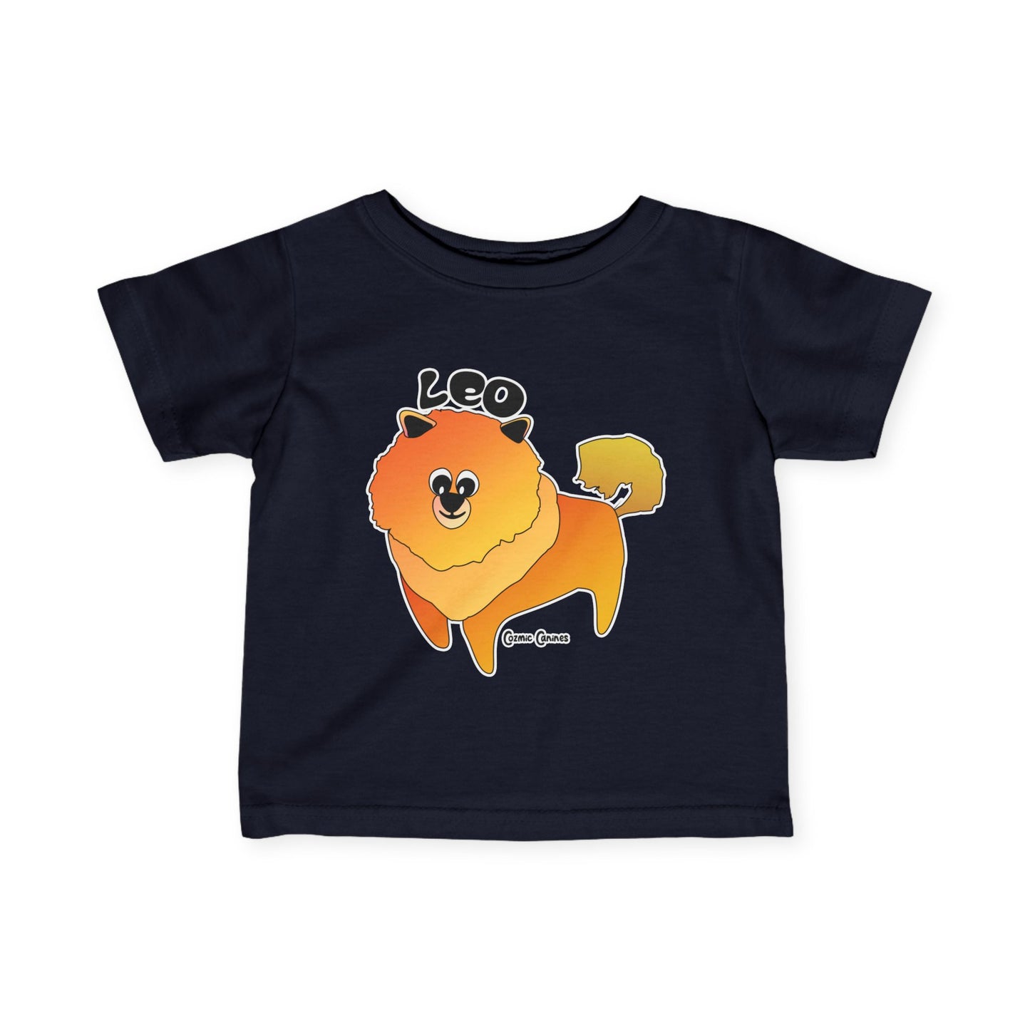 Leo Dog Zodiac Cartoon Infant Fine Jersey Tee