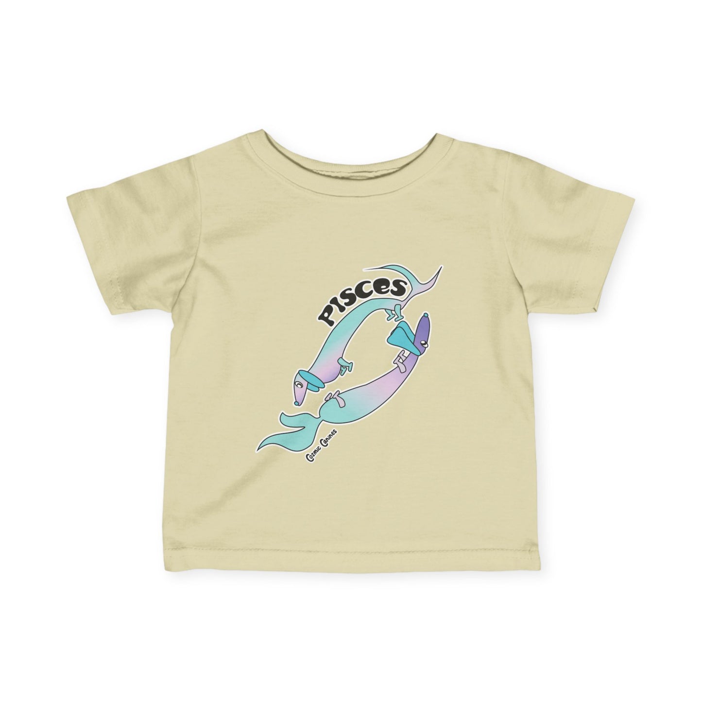 Pisces Dog Zodiac Cartoon Infant Fine Jersey Tee