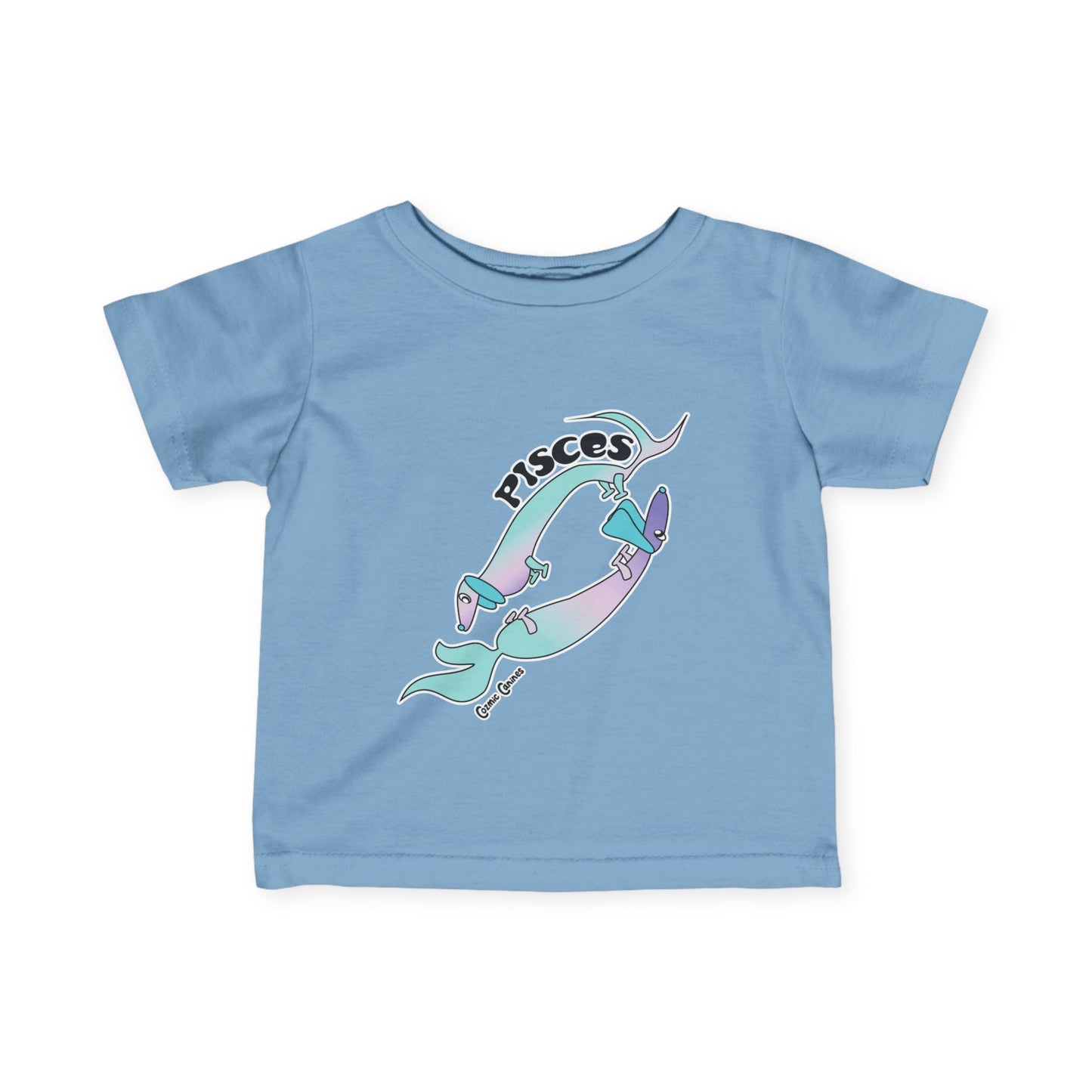 Pisces Dog Zodiac Cartoon Infant Fine Jersey Tee
