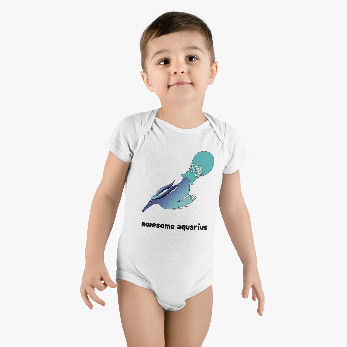 Awesome Aquarius Organic Baby Onesie