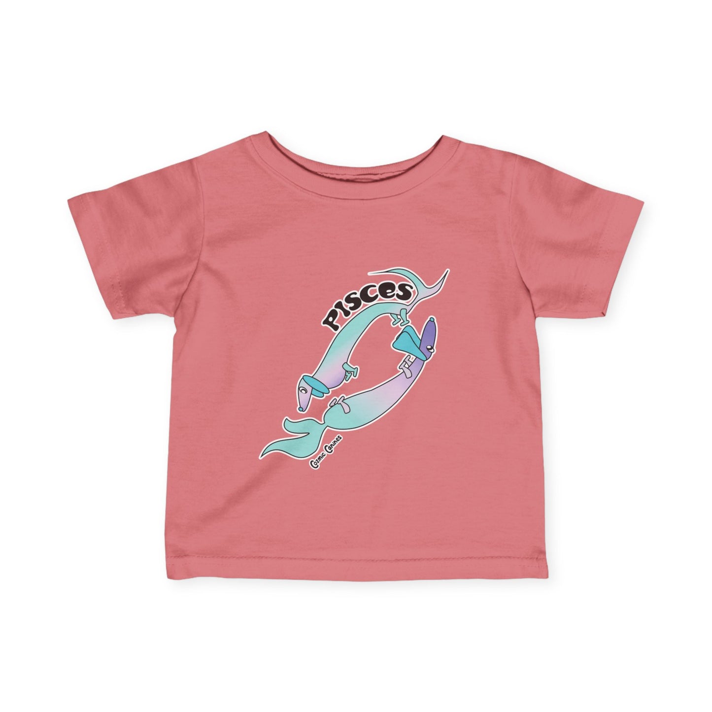 Pisces Dog Zodiac Cartoon Infant Fine Jersey Tee