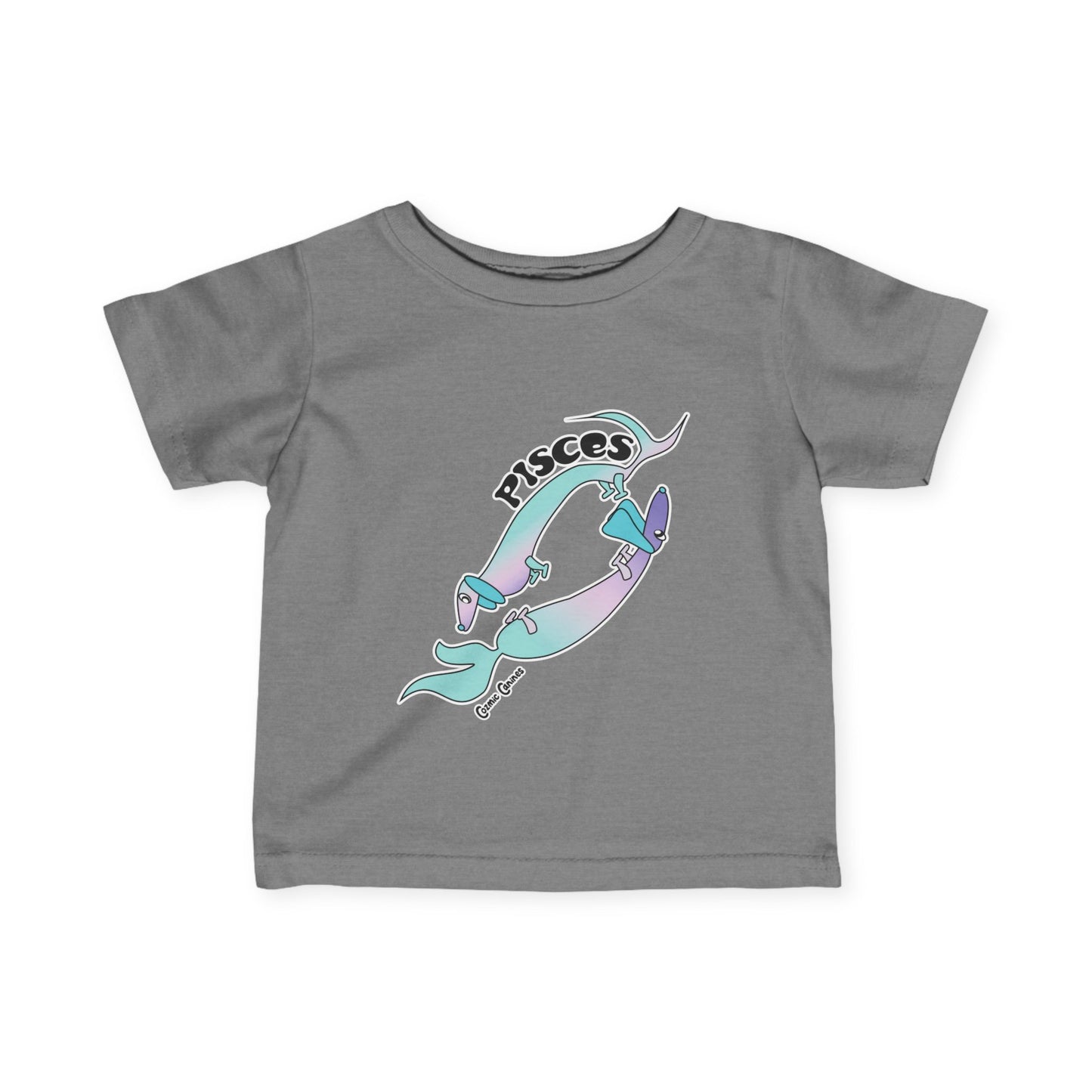 Pisces Dog Zodiac Cartoon Infant Fine Jersey Tee