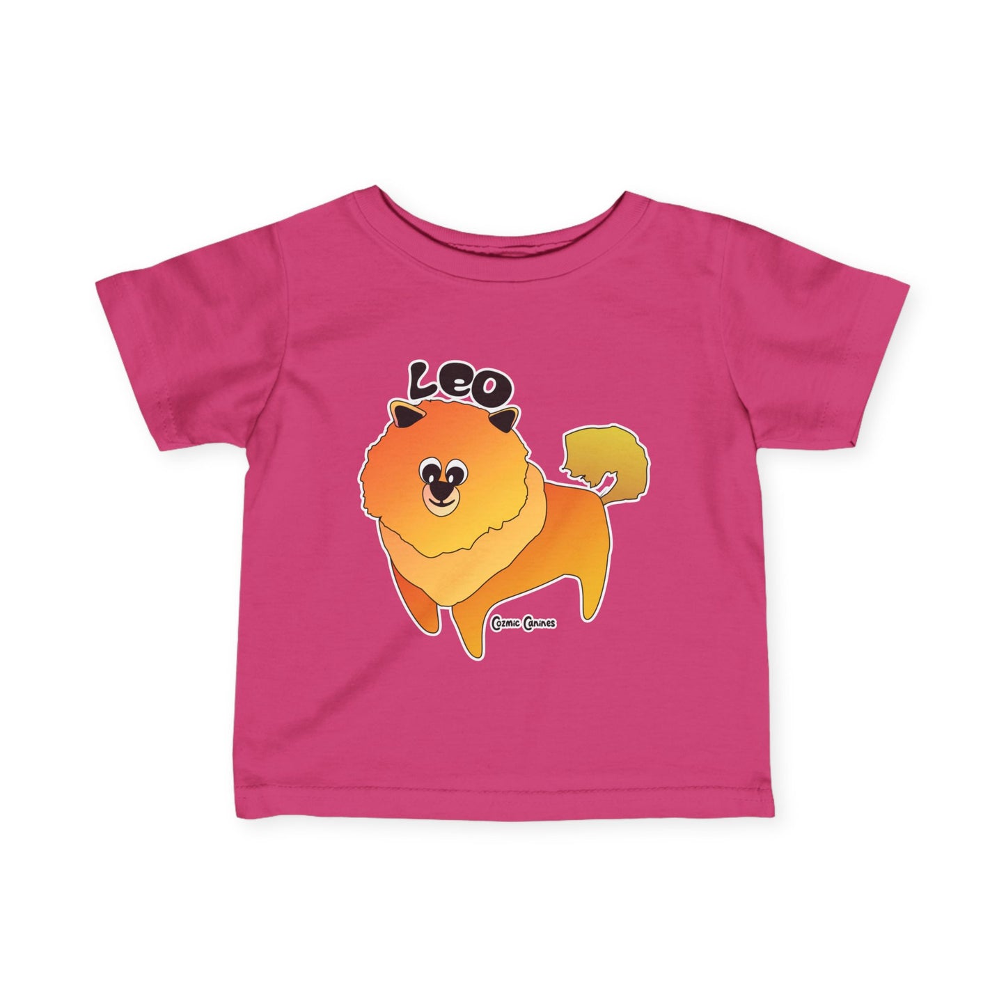 Leo Dog Zodiac Cartoon Infant Fine Jersey Tee