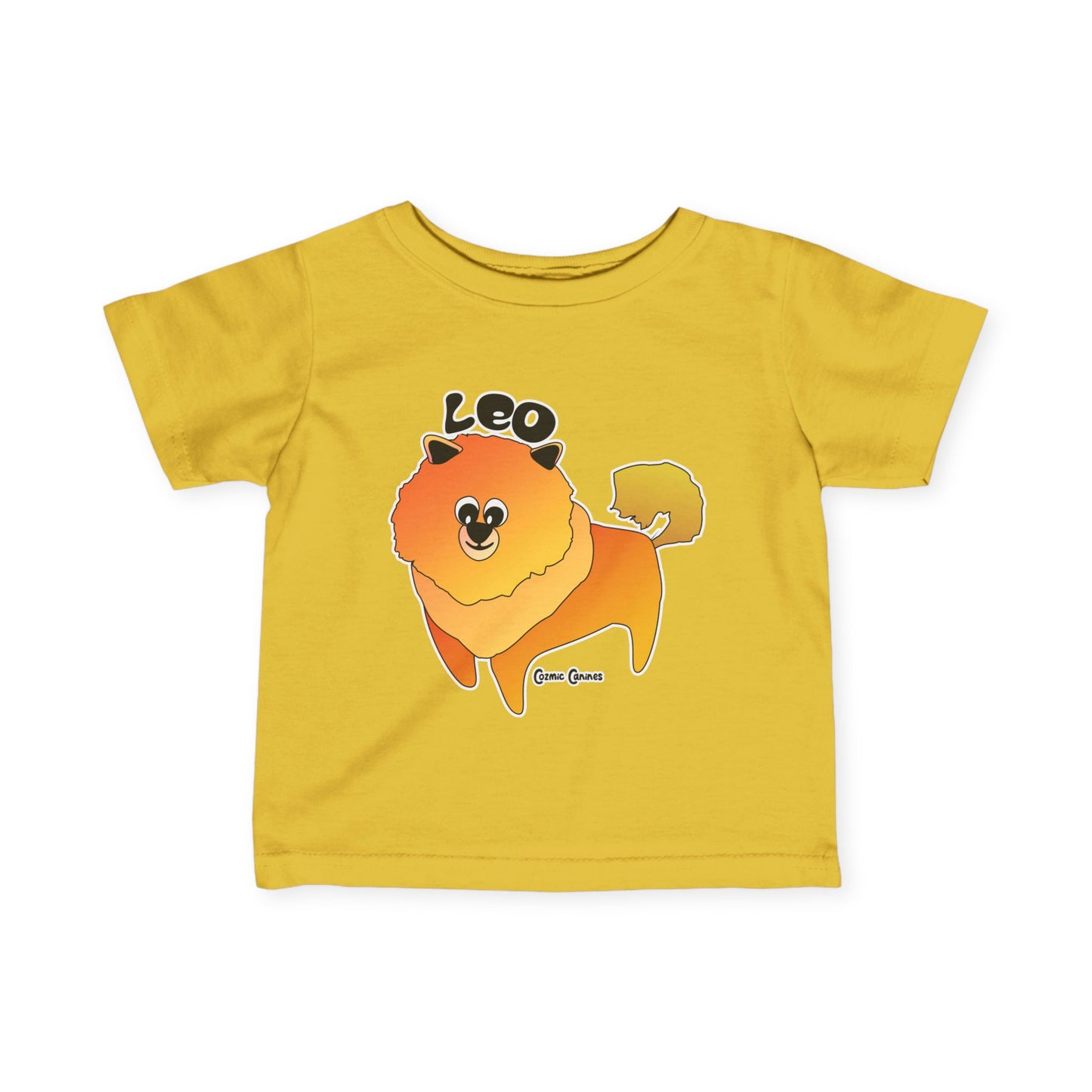 Leo Dog Zodiac Cartoon Infant Fine Jersey Tee