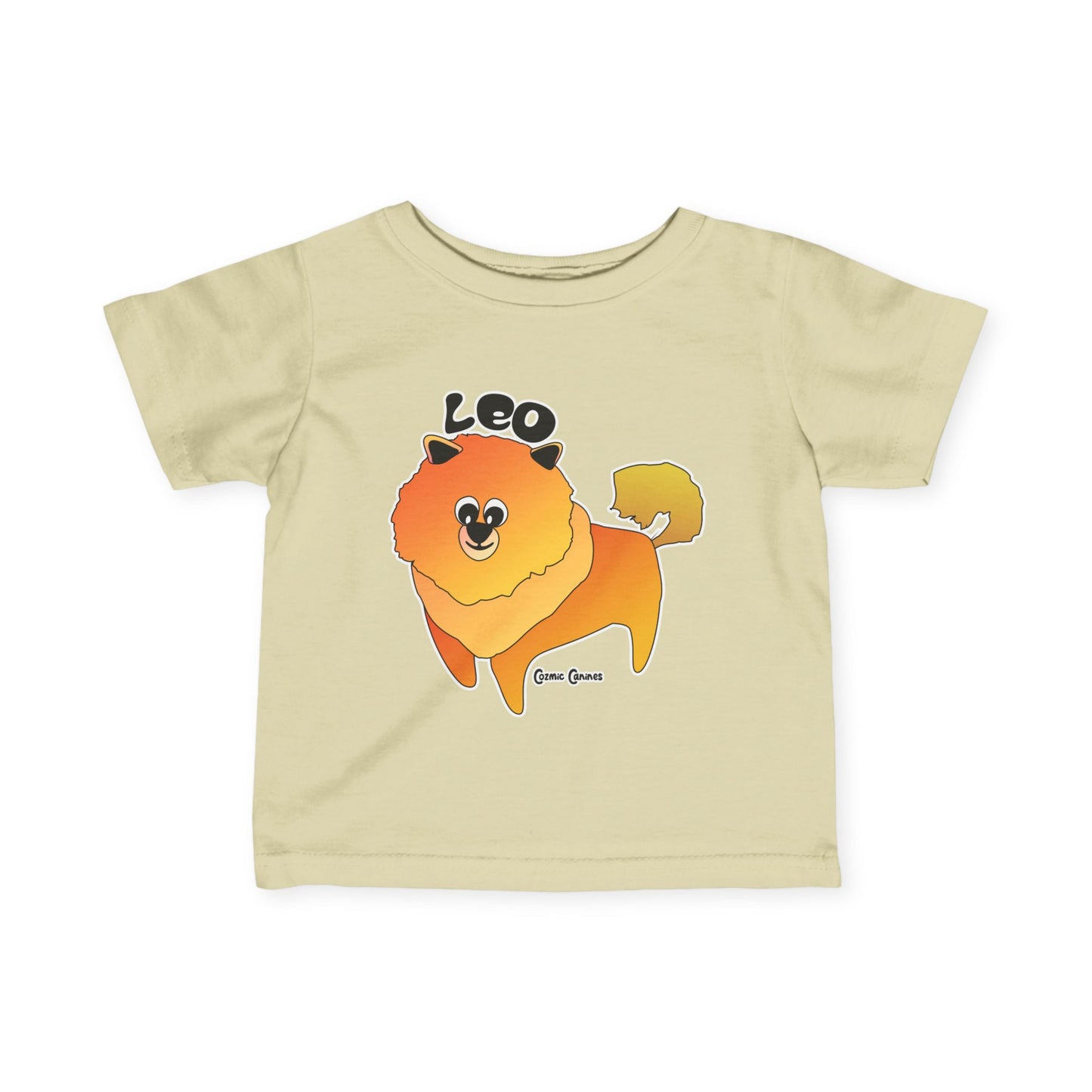 Leo Dog Zodiac Cartoon Infant Fine Jersey Tee