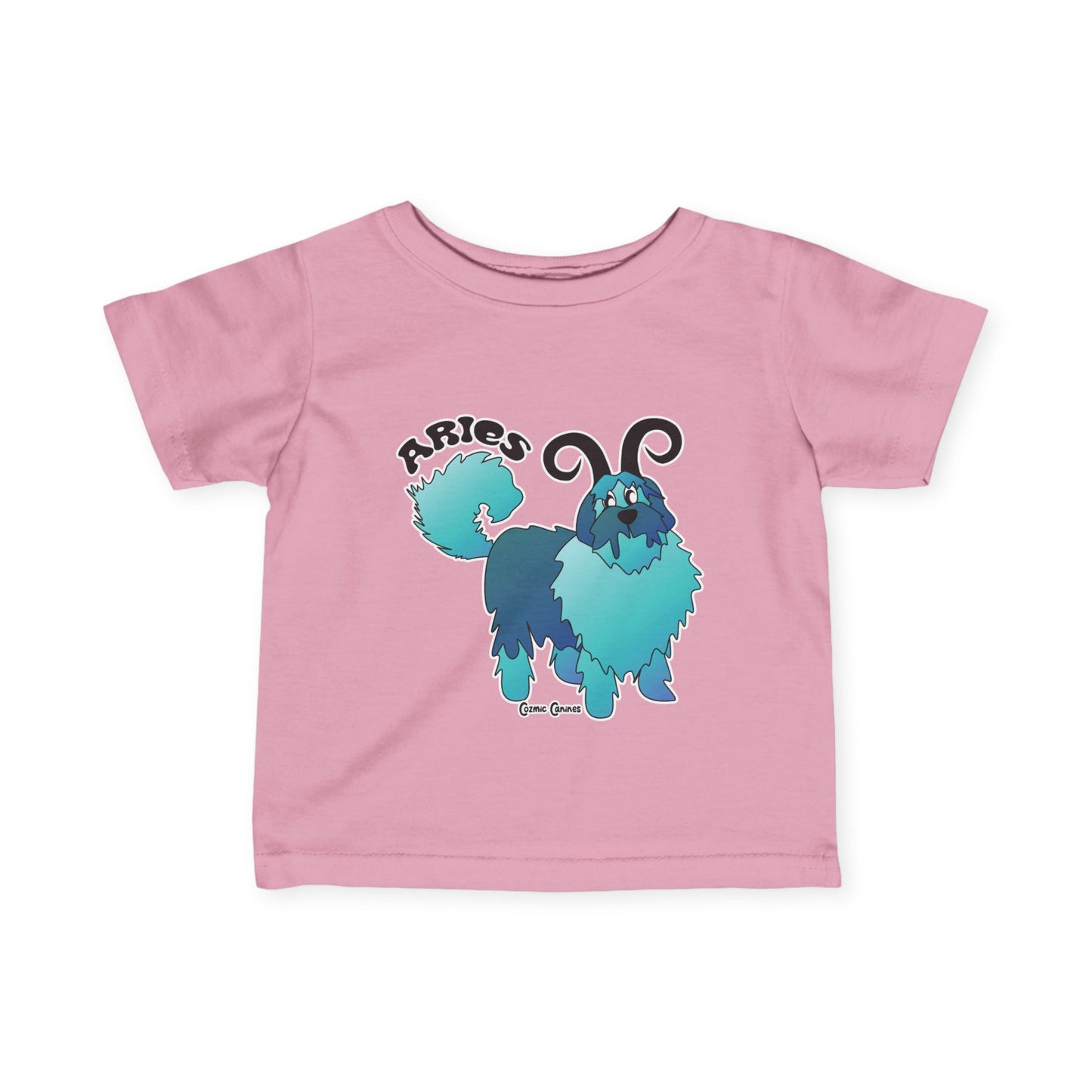 Aries Dog Zodiac Cartoon Infant Fine Jersey Tee