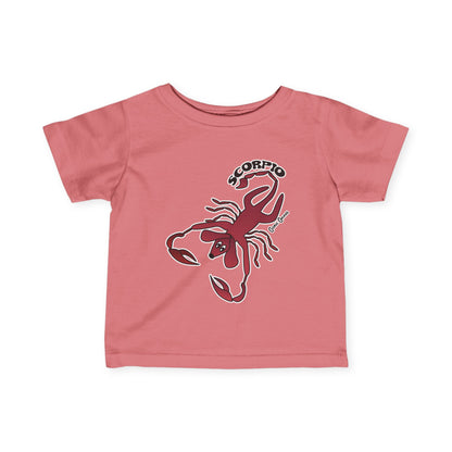 Scorpio Dog Zodiac Cartoon Infant Fine Jersey Tee