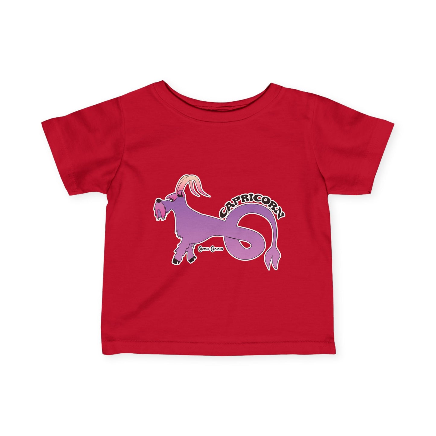 Capricorn Dog Zodiac Cartoon Infant Fine Jersey Tee