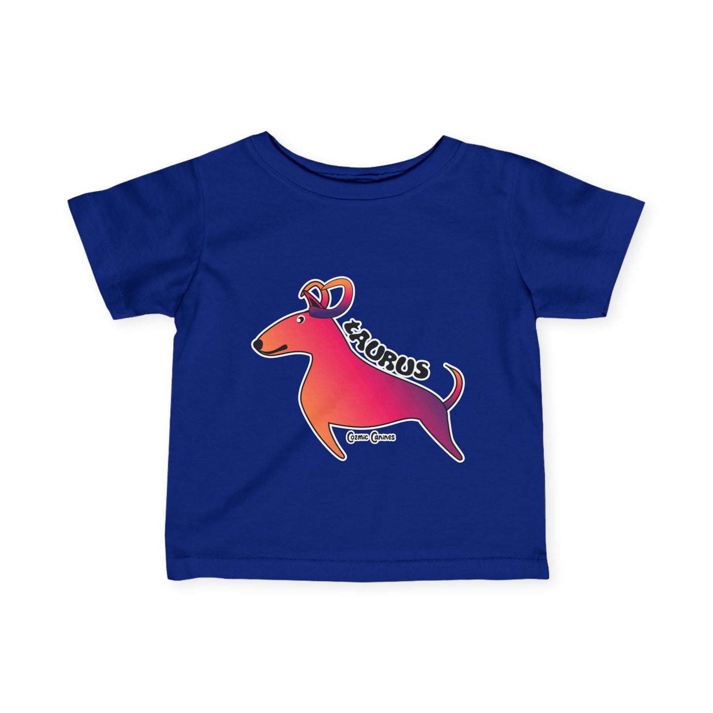 Taurus Dog Zodiac Cartoon Infant Fine Jersey Tee