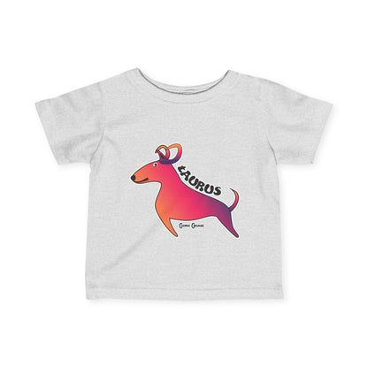 Taurus Dog Zodiac Cartoon Infant Fine Jersey Tee