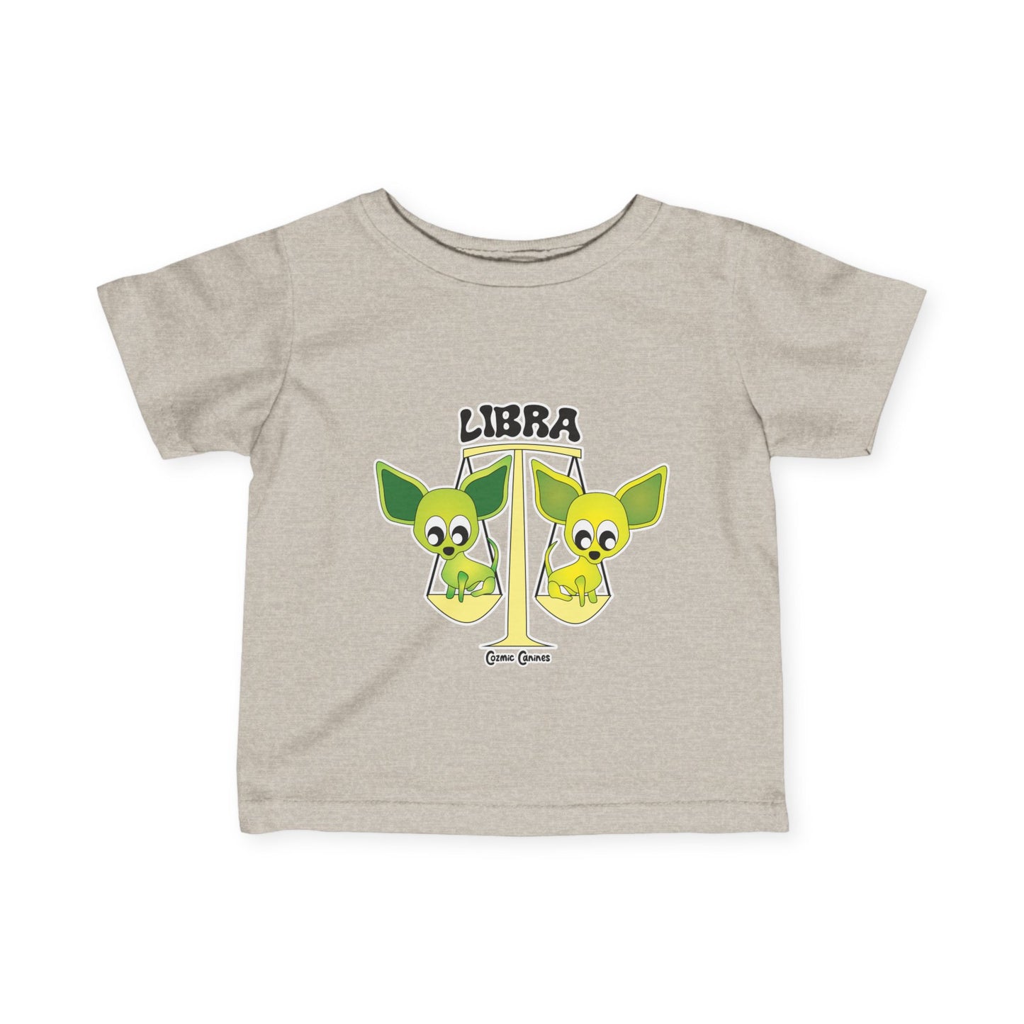 Libra Dog Zodiac Cartoon Infant Fine Jersey Tee