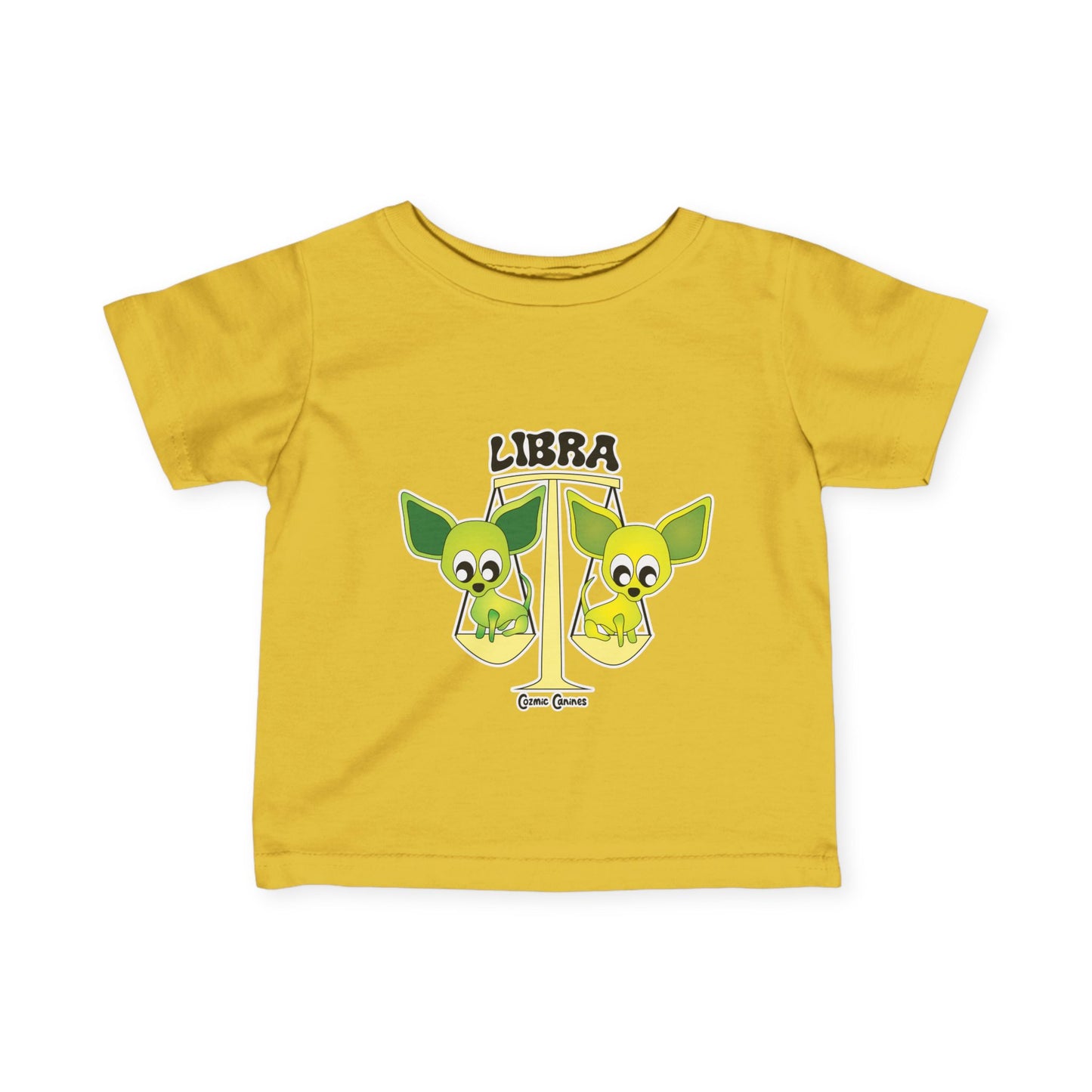 Libra Dog Zodiac Cartoon Infant Fine Jersey Tee