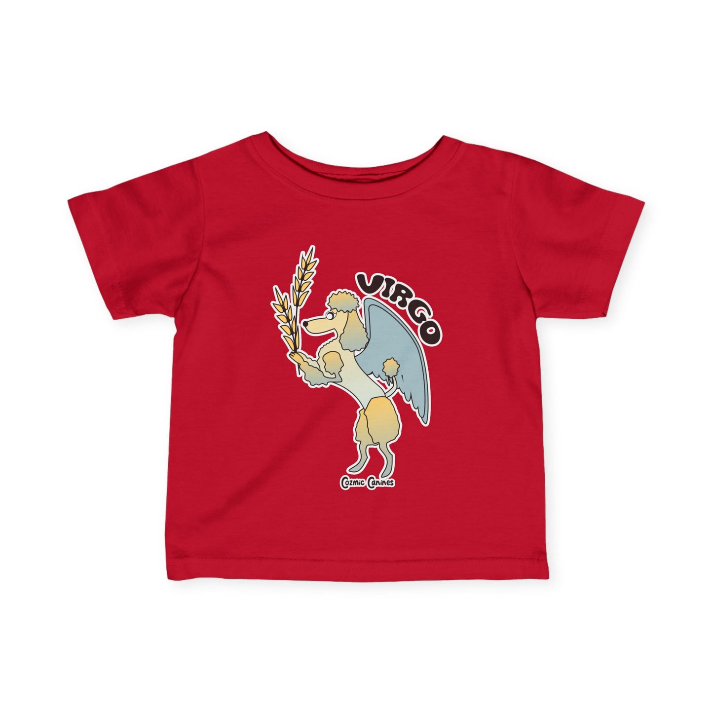 Virgo Dog Zodiac Cartoon Infant Fine Jersey Tee