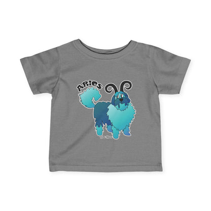 Aries Dog Zodiac Cartoon Infant Fine Jersey Tee