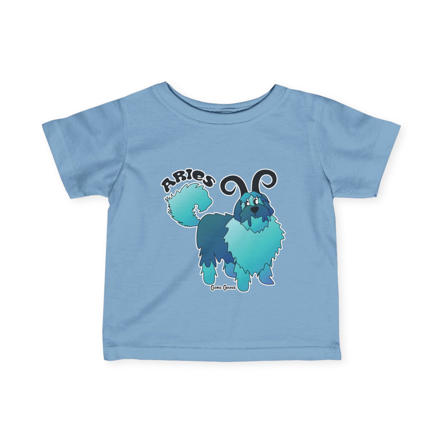 Aries Dog Zodiac Cartoon Infant Fine Jersey Tee