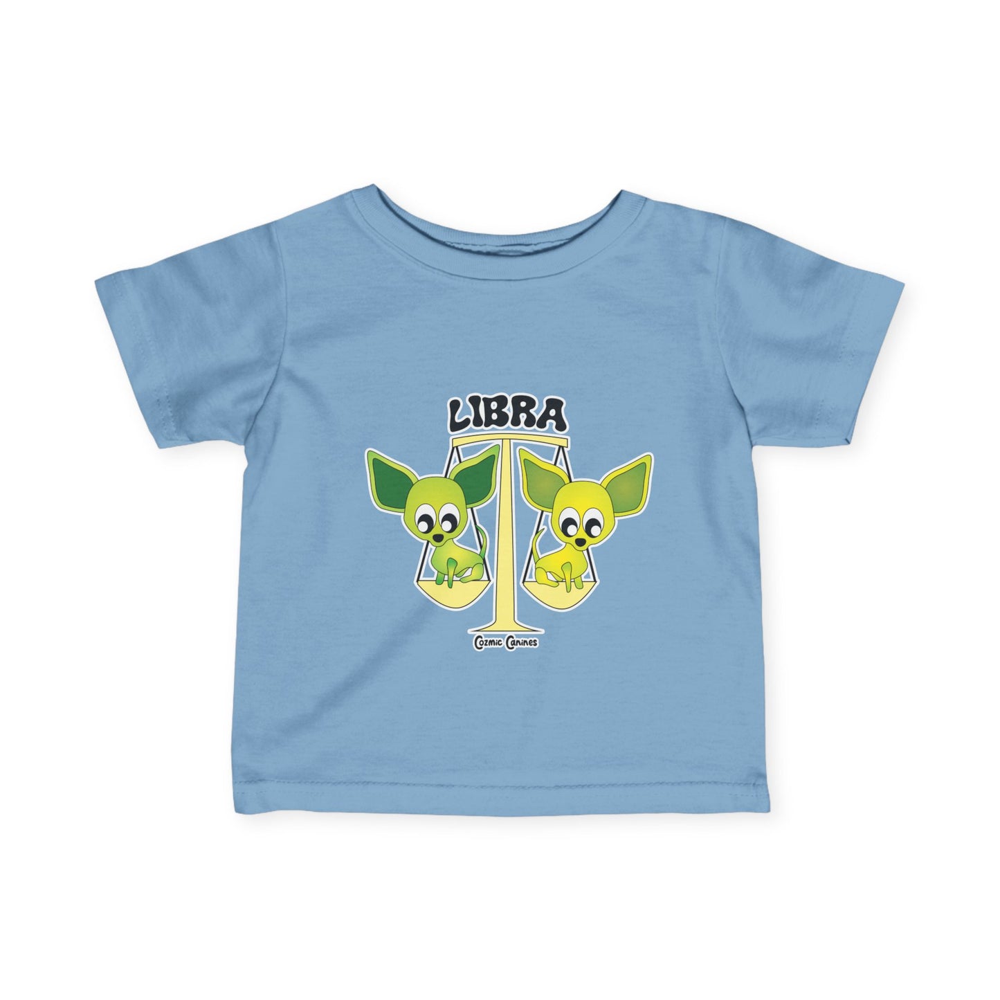 Libra Dog Zodiac Cartoon Infant Fine Jersey Tee