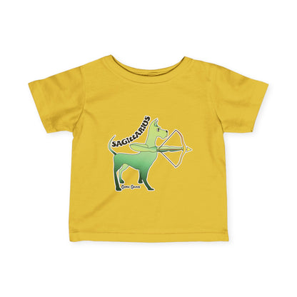 Sagittarius Dog Zodiac Cartoon Infant Fine Jersey Tee