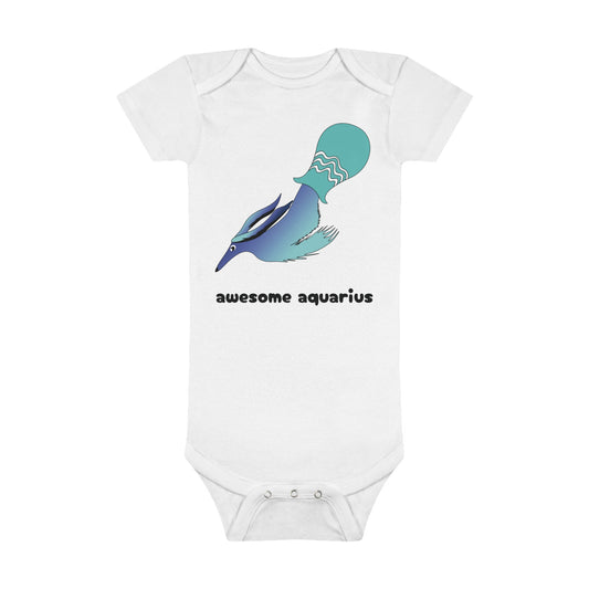 Awesome Aquarius Organic Baby Onesie